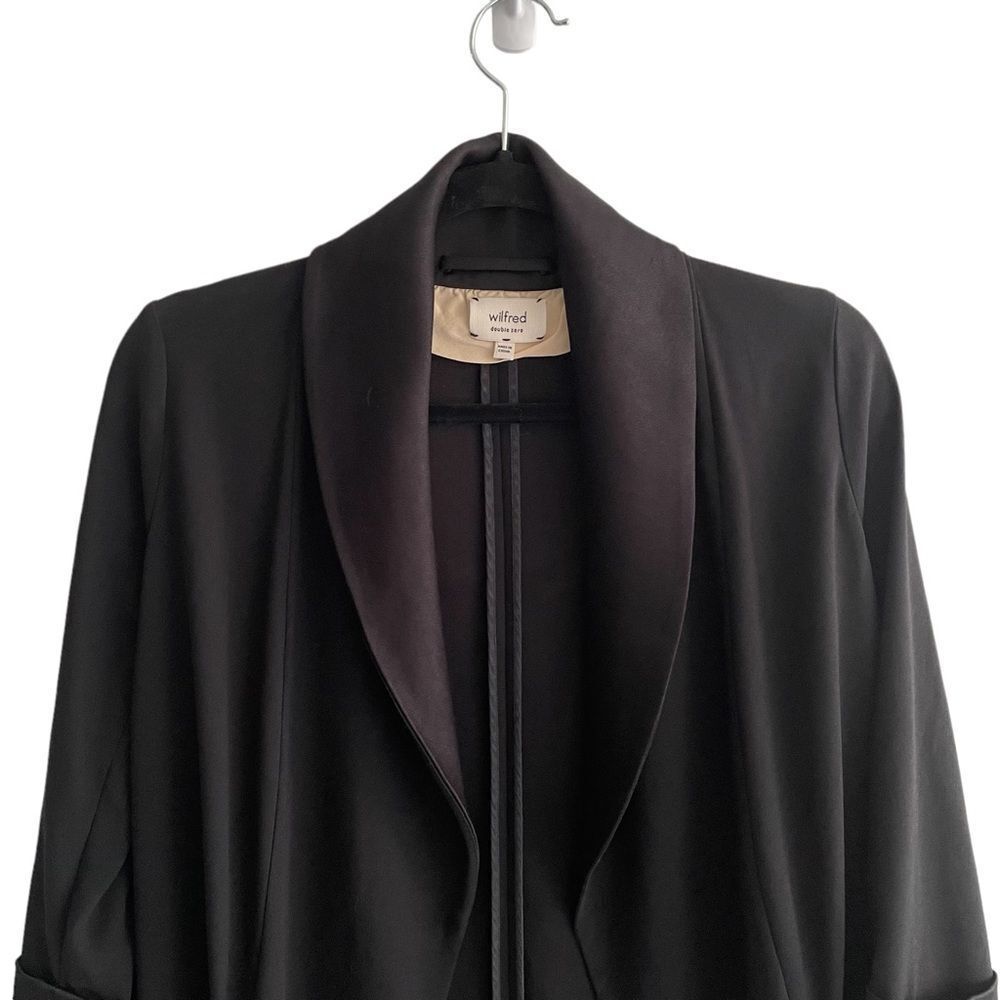 ARITZIA Wilfred Chevalier Open Cocoon Blazer Jacket Black 00 - Picture 4 of 8